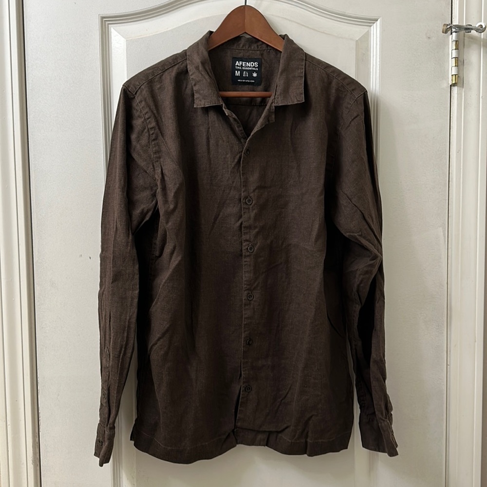 AFENDS T.H.C. Essentials Mens Long Sleeves Button Down Shirt